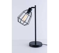 Harper Living Caged Table Lamp, Switch Included, E27 Cap, Led Compatible In Black Black