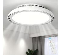 HARPER LIVING Ceiling Fan with Lights & Remote, RGB 3CCT Bladeless Silent