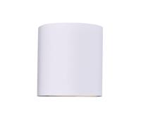 Harper Living Ceramic Cylinder Wall Light, Up And Down White Paintable G9 (No Bulb) White One Size