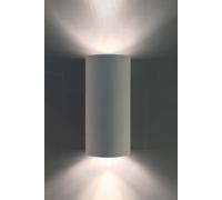 Ceramic Full Cylinder Wall Light Up and Down 2 Lights GU10 (NO BULBs) Harper Living White One Size