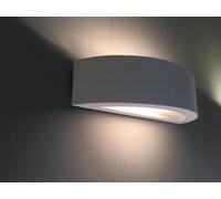 Harper Living Ceramic Full Semi-Circle Wall Light, Up And Down Light White Paintable Finish E14 Socket (No Bulb)