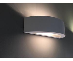 Harper Living Ceramic Full Semi-Circle Wall Light, Up And Down Light White Paintable Finish E14 Socket (No Bulb)