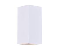 Ceramic Rectangle Shaped Wall Light 2 lights Up and Down White Paintable GU10 (NO BULBs) Harper Living White One Size