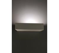 Ceramic Rectangle Wall Light White Paintable Uplighter G9 (NO BULB) Harper Living White One Size