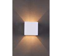 Harper Living Full Square Modern Indoor Ceramic Wall Light, Up/Down Light, 1Xg9 Bulb Cap, White