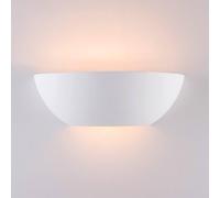Harper Living Ceramic Up/down Wall Light, Open Semi-Circle Shade, 1Xe14 Bulb Cap 40 Watts Maximum, White Finish