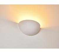 Harper Living Ceramic Wall Light Bowl Shaped Uplighter White Paintable Finish E14 (NO BULB) Harper Living White