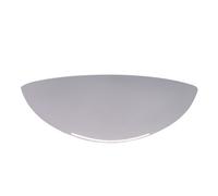 Harper Living Ceramic Wall Light Open Bowl Shaped, White Paintable Finish