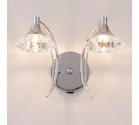 Harper Living Double Wall Light & Sconce Polished Chrome Finish in Silver Harper Living Silver