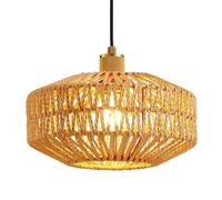 HARPER LIVING Easy Fit Ceiling Lamp Shade, Handwoven Rope Pendant Lampshade with Reducer Ring, 30cm Drum Light Cover for E27/B22 Ceiling & Floor Lamp, Bedroom Living Room Hallway