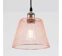 Harper Living Easy Fit Compact Vintage Metal Lampshade Copper Finish, 3 Different Colours, Ceiling Fitting Shade