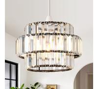 HARPER LIVING Easy Fit Pendant Shade, Matt Black Ceiling Light Shade with Diameter 27cm - Modern Lamp Shades for Bedroom, Kitchen, Living Room