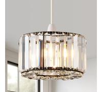 HARPER LIVING Easy Fit Pendant Shade, Matt Black Ceiling Light Shade with Diameter 23cm - Modern Lampshade for Bedroom, Kitchen, Living Room