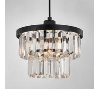 HARPER LIVING Easy Fit Pendant Shade, Matt Black Ceiling Light Shade with Diameter 25cm - Modern Lamp Shades for Bedroom Kitchen Living Room Dining Room