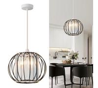 Harper Living Easy Fit Shade, Matt Black Ceiling Light Shade 27Cm - Modern Lampshade For Bedroom, Kitchen, Living Room