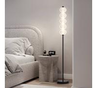 HARPER LIVING LED Floor Lamp Black, 20W 2400LM Bright Standing Lamp with Foot Switch, 3 Colour Temperatures (3000K-6500K), Modern Corner Lamps for Living Room, Bedroom, Office