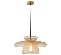 Harper Living Gold Pendant Ceiling Light With Metal Mesh Shade, Hanging Industrial Light Gold One Size