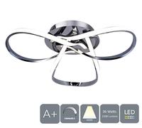 Harper Living Halo Led Semi-Flush Ceiling Light Polished Chrome In Silver Silver One Size