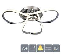 Harper Living Halo Led Semi-Flush Ceiling Light Polished Chrome Warm White In Silver Silver One Size