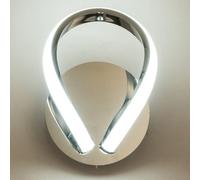HARPER LIVING Halo Modern LED Wall Light with Toggle Switch, Polished Chrome Finish, 12 Watts 680 Lumens Natural White, Ideal for Bedroom, Living Room, Hallway, Hotel, B and B