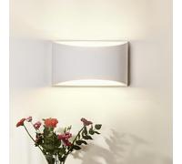 HARPER LIVING Indoor Wall Light, Modern Wall Wash Lighting, G9 Cap Type Up and Down Wall Light, White Ceramic Paintable Shade Wall Sconce Lamp for Living Room, Kitchen, Bedroom, Hallway