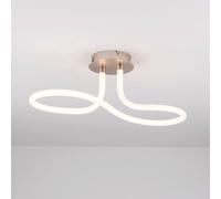 Harper Living Led 1 Light Semi-Flush Ceiling Light Polycarbonate Shade Matt Nickel In Silver Silver