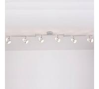 Harper Living Led 6 Way Adjustable Bar Ceiling Spotlights Polished Chrome Finish In Silver Silver One Size