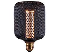 Metal Cage LED E27 Bulb, Cylinder Shape, Non-Dimmable Harper Living Black One Size