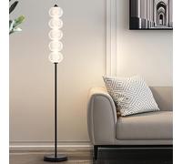 HARPER LIVING LED Floor Lamp Black, 20W 2400LM Bright Standing Lamp with Foot Switch, 3 Colour Temperatures (3000K-6500K), Modern Corner Lamps for Living Room, Bedroom, Office