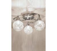 LED Semi-Flush Ceiling Light, Swirl Arms, 4000K Harper Living Silver One Size