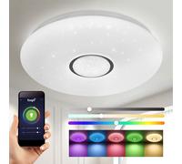 LED Smart Ceiling Light, 24 Watts RGB CCT 2700K-6500K, Dimmable Harper Living White One Size