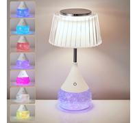 HARPER LIVING LED Table Lamp with Colour Changing Glitter, Touch Control RGB Mood Light 3 Colour Temperatures & Dimmable, Bedside Night Lights for Bedroom, Living Room, Office