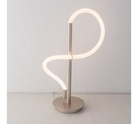 LED Table Lamp with on and off switch Flexible Adjustable Polycarbonate Light Matt Nickel Harper Living Silver One Size