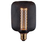 Metal Cage LED E27 Bulb, Cylinder Shape, Non-Dimmable Harper Living Black One Size
