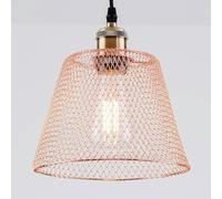 HARPER LIVING Metal Lampshade, Ceiling Light Shade Steampunk Light Shade Easy Fit, Compact Ceiling Lamp Cage Vintage Lampshades for Bedroom Ceiling Lights, Pendant (Copper)