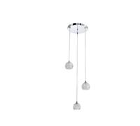 Harper Living Modern 3 Light Pendant Ceiling Light, G9 Cap Type, Polished Chrome Finish, Glass Shades Included, Bulbs Not Included