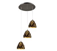 Harper Living Modern Led Spiral Pendant 3 Lights In Black Black One Size