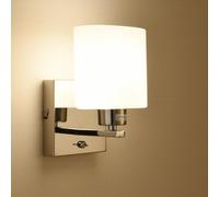 HARPER LIVING Wall Light 1xE14 Modern Wall Sconce with ON/Off Toggle Switch, Polished Chrome Finish Indoor Reading Light, Oval Shade Class 2 Double Insulated Wall Lamp for Bedroom Living Room Hallway