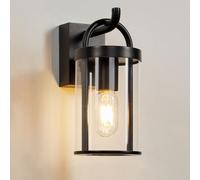 Harper Living Outdoor Wall Lights, Black Retro Outside Lights Mains Powered, Industrial Wall Lantern Weatherproof Ip65