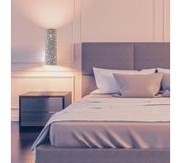 Harper Living Perforated Up/Down Ceramic Wall Light, Cylinder Shade, 2Xe14 Bulb Cap 40 Watts Maximum Each, White Finish, White