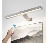 HARPER LIVING Picture Light for Wall Brushed Nickel, 5000mAh Battery Operated Wall Lights with Remote, Magnetic Rechargeable Lamp Dimmable & 3 Color Temps, Display Lamp for Dartboard Frame Gallery