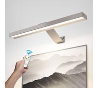 HARPER LIVING Picture Light for Wall Brushed Nickel, 5000mAh Battery Operated Wall Lights with Remote, Magnetic Rechargeable Lamp Dimmable & 3 Color Temps, Display Lamp for Dartboard Frame Gallery