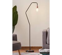 Harper Living Plug-In Floor Lamp, On/off Switch, E27/es Cap In Black Black One Size