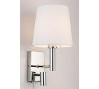 HARPER LIVING Plug-in Wall Light with LED Reading Light, Bedside Wall Sconce Lamp with Switch and Fabric Cylinder Shade, 1xE27/ES Indoor Wall Lights, Ideal for Bedroom Living Room Hotel