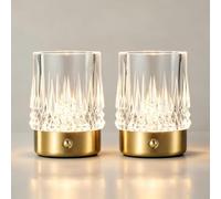 HARPER LIVING Rechargeable Small Table Lamp, 3-Colour Dimmable Touch Gold