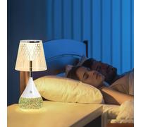 Harper Living Rgb Table Lamp, Water Base 7-Colour Changing, Touch Control Mood Light In White White One Size