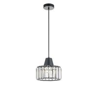 Harper Living Single Crystal Pendant Light In Black Black One Size