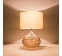 Harper Living Single Table Lamp With Twin On And Off Switches And Taupe Fabric Shade Taupe One Size