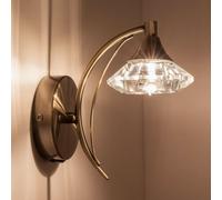 Harper Living Single Wall Light & Sconce Antique Brass Finish in Bronze Harper Living Bronze