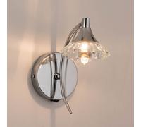 Single Wall Light and Sconce Polished Chrome Finish Harper Living Silver One Size